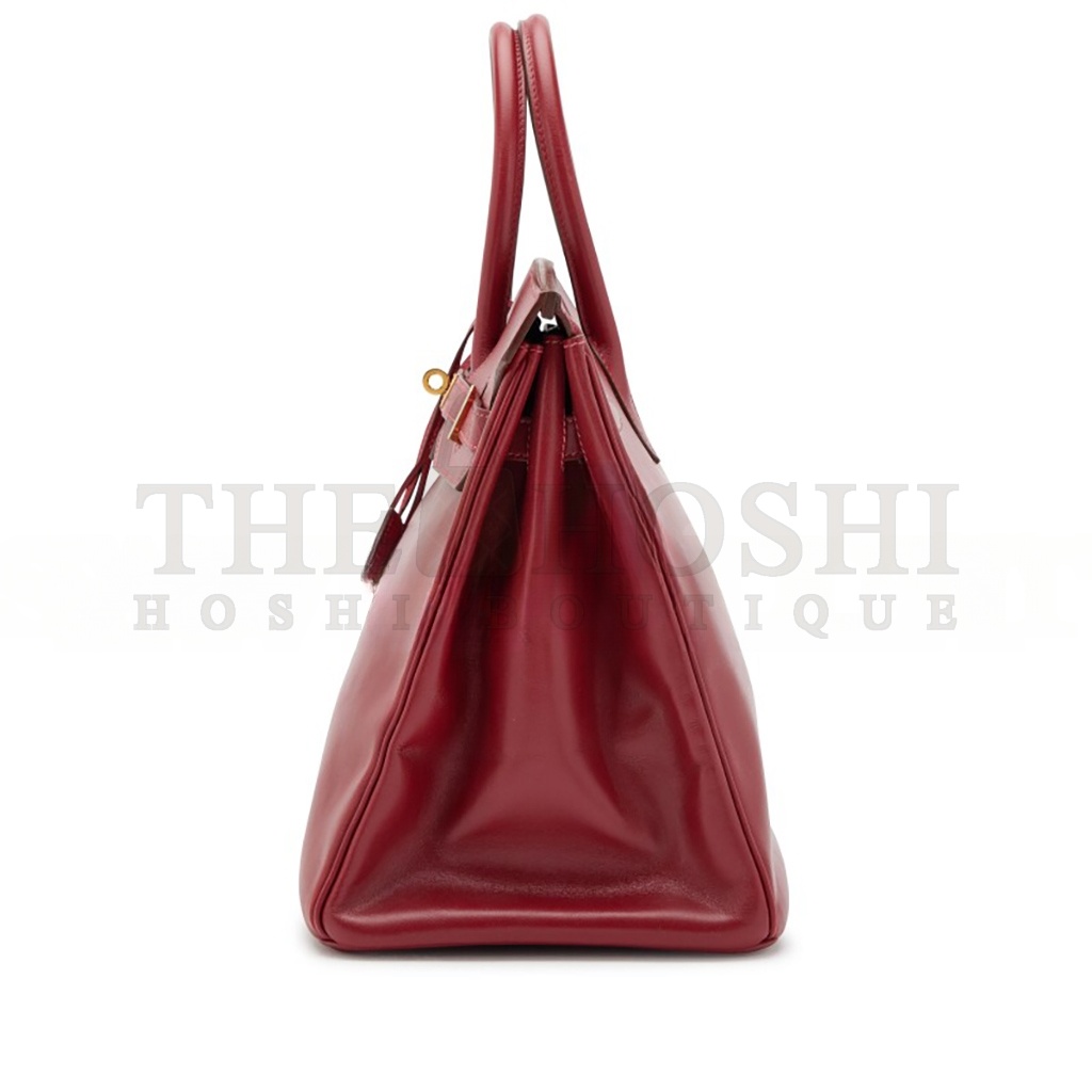 H**me5 BIRKIN 30 BOX LEATHER RED GOLD BUCKLE H029281CK69 (30*23*15cm) Master Quality